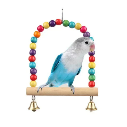 Balançoire à oiseaux décorée