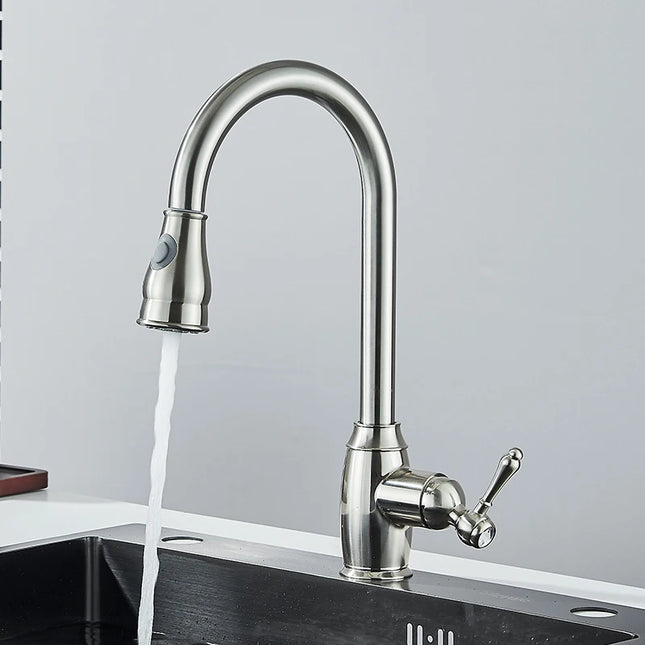 Grifo de cocina con doble función y salida retráctilGrifosHardware > Plumbing > Plumbing Fixtures > Faucets > Kitchen Sink Faucets