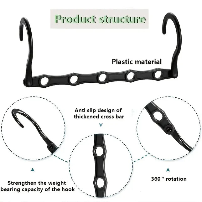 Percha de plástico ahorrador de espacio pack 10 unidades