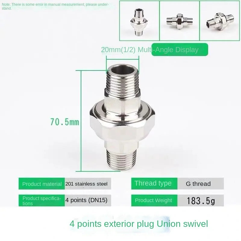 Codo en T de acero inoxidable DN20 a DN15 · Conector reductor para tuberías de agua a alta presiónAdaptadoresHardware > Plumbing > Plumbing Fittings & Supports > Pipe Adapters & Bushings > Adapters