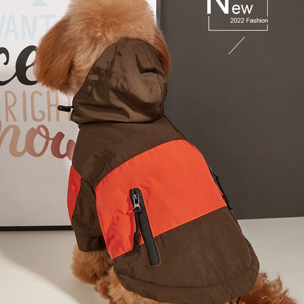 Chaqueta impermeable con forro polar interior para perros