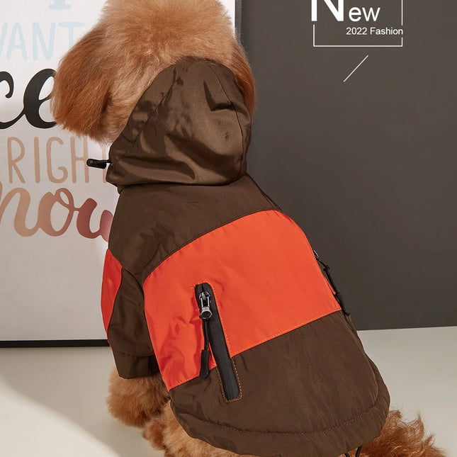 Chaqueta impermeable con forro polar interior para perros