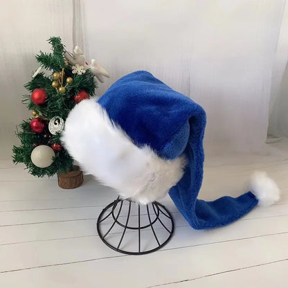 Gorro de navidad para adultos de felpa largos