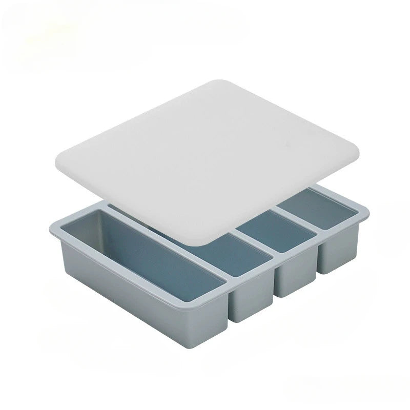 Bandeja cubitera con tapa, 4 cavidades para cubitos alargadosCubiterasHome & Garden > Kitchen & Dining > Kitchen Tools & Utensils > Ice Cube Trays