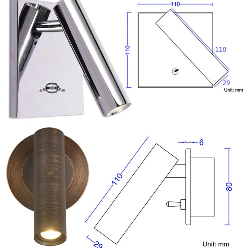 Lámpara LED de Pared Ajustable para Cabezal – Moderna y RegulableLámparas de paredHome & Garden > Lighting > Lighting Fixtures > Wall Light Fixtures