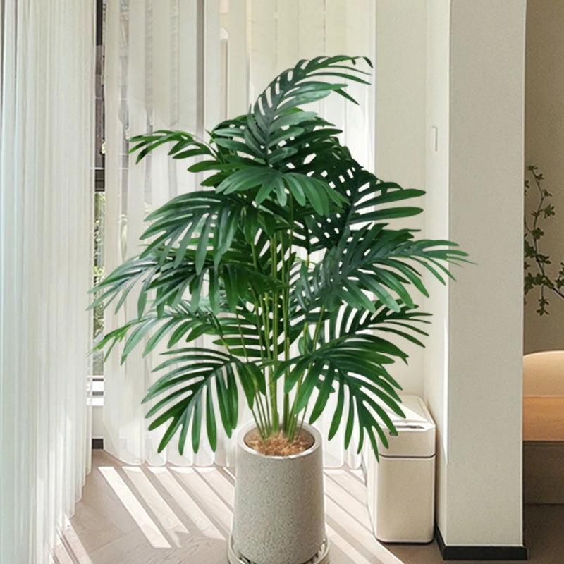 Palmera artificial tropical 70-80 cm con hojas verdes grandes, decoración realista para hogar y oficinaPlantas artificialesHome & Garden > Decor > Artificial Flora > Artificial Non-Flowering Plants