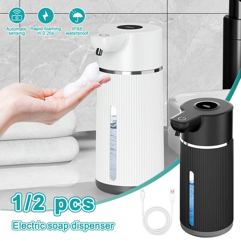 Dispensador automático de jabón espumoso – sensor infrarrojo, 420 ml, USB, 4 modos, IPX6DispensadoresHome & Garden > Bathroom Accessories > Soap & Lotion Dispensers