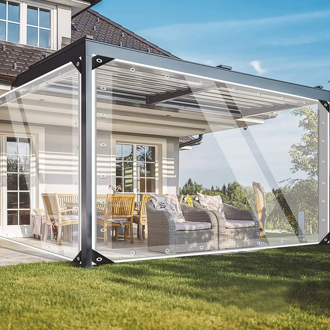 Lona transparente PVC 0,3 mm impermeable | con ojales para exteriorToldosHome & Garden > Lawn & Garden > Outdoor Living > Awnings