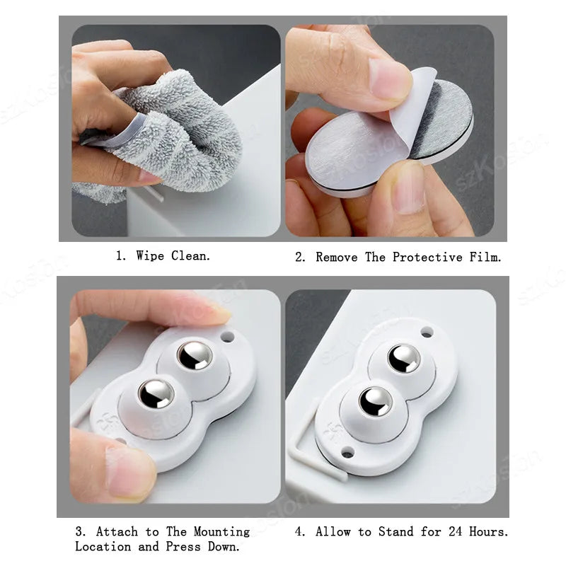 Mini ruedas adhesivas 360°, pack 4/8/16, para muebles y cajasRuedasHardware > Hardware Accessories > Casters