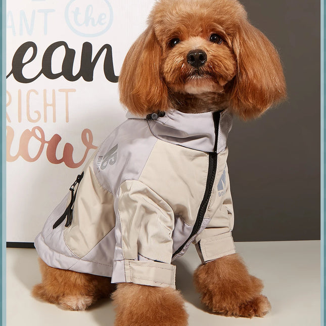 Veste imperméable pour chien avec doublure polaire