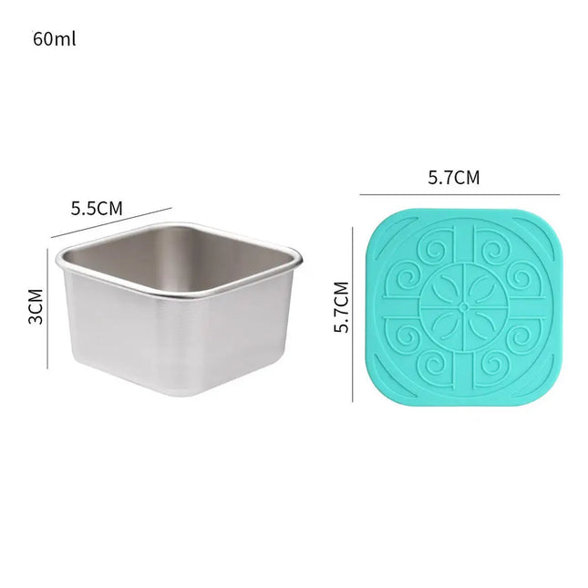 Salsera en acero inoxidable con tapa de silicona | 60 ml, hermético y portátilSalserasHome & Garden > Kitchen & Dining > Tableware > Serveware > Gravy Boats