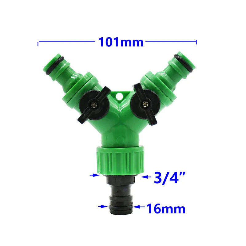 Divisor de manguera Y ajustable para jardínManguerasHome & Garden > Lawn & Garden > Watering & Irrigation > Garden Hose Fittings & Valves > Garden Hose Fittings