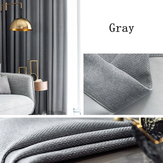 Gray blackout curtain