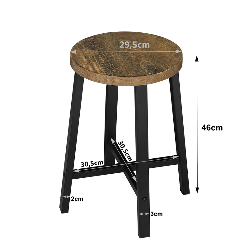 Set de 2 sillas estilo industrial con patas metálicasSillasFurniture > Chairs > Table & Bar Stools > Bar Stools