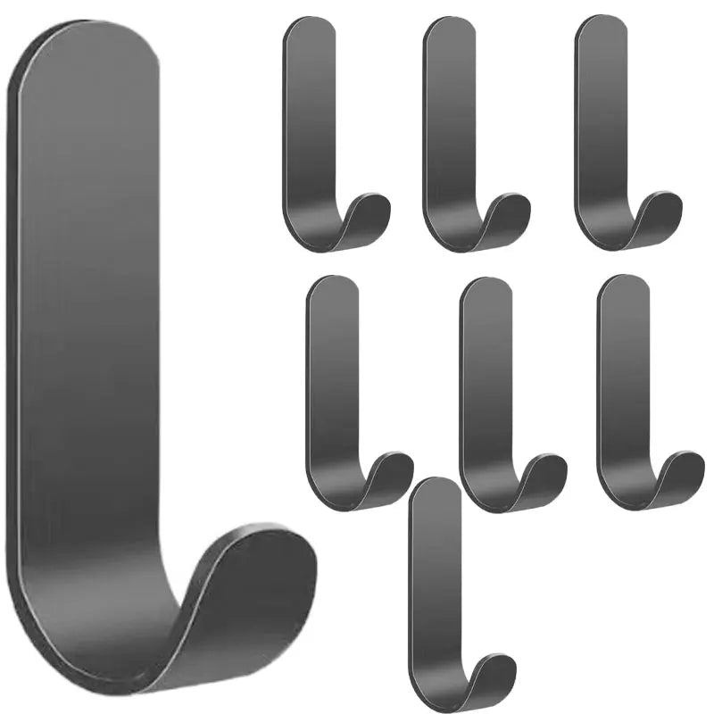 Colgadores de pared tipo J en acero inoxidable, adhesivos y resistentesColgadoresHome & Garden > Bathroom Accessories > Robe Hooks