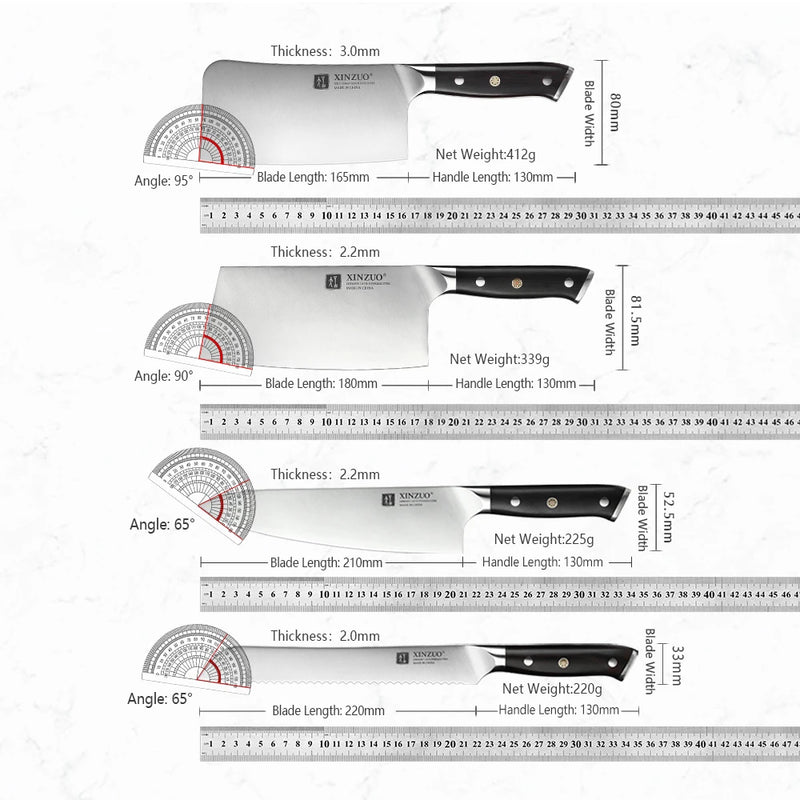 Juego de cuchillos 1-8 piezas de acero inoxidable con mango de ébanoCuchillosHome & Garden > Kitchen & Dining > Kitchen Tools & Utensils > Kitchen Knives