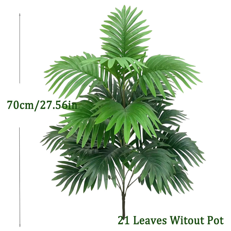 Palmera artificial tropical 70-80 cm con hojas verdes grandes, decoración realista para hogar y oficinaPlantas artificialesHome & Garden > Decor > Artificial Flora > Artificial Non-Flowering Plants