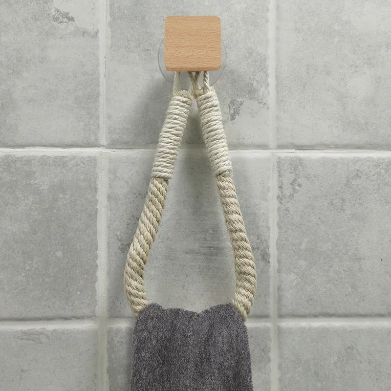 Soporte de baño de estilo rústico y marineroSoportes para papel