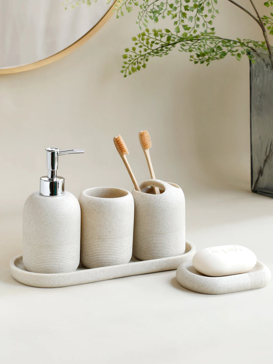 5-piece bathroom accessory set