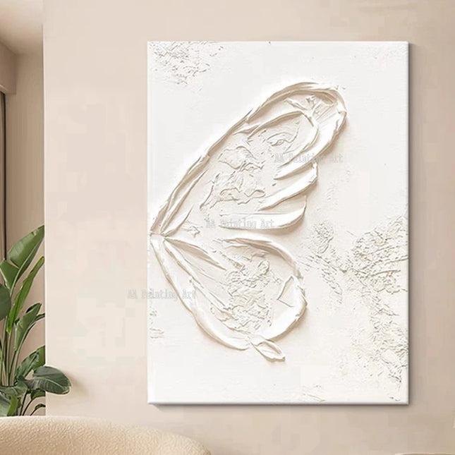 Pair of 3D Wings Relief Paintings