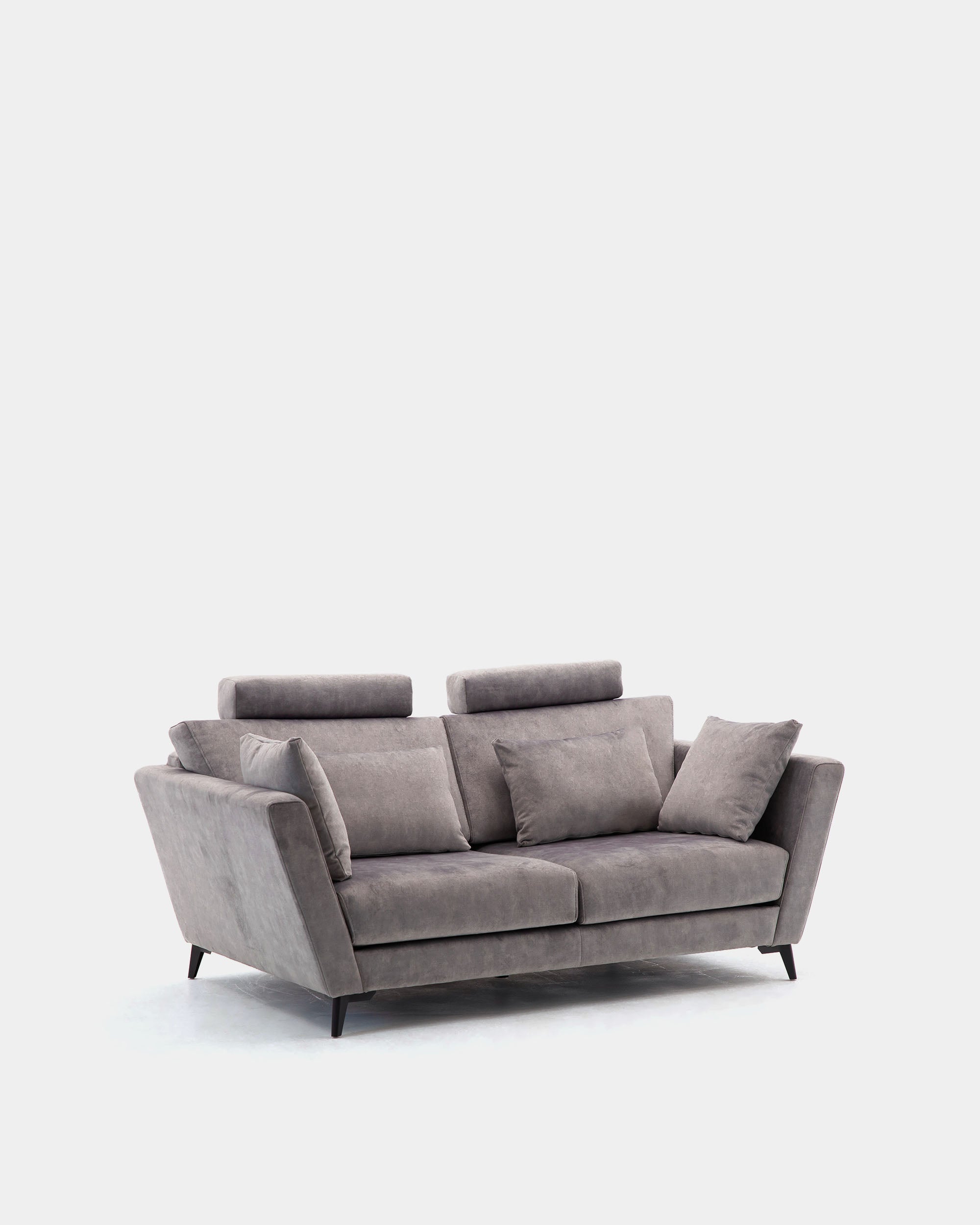 Sofá moderno con cojines de cabecera para la sala con estilo