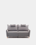 Sofá gris con respaldo alto y brazo estrecho | salón