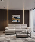 Sofá chaise longue cinzento de 3 lugares | Conforto adaptado às suas necessidades