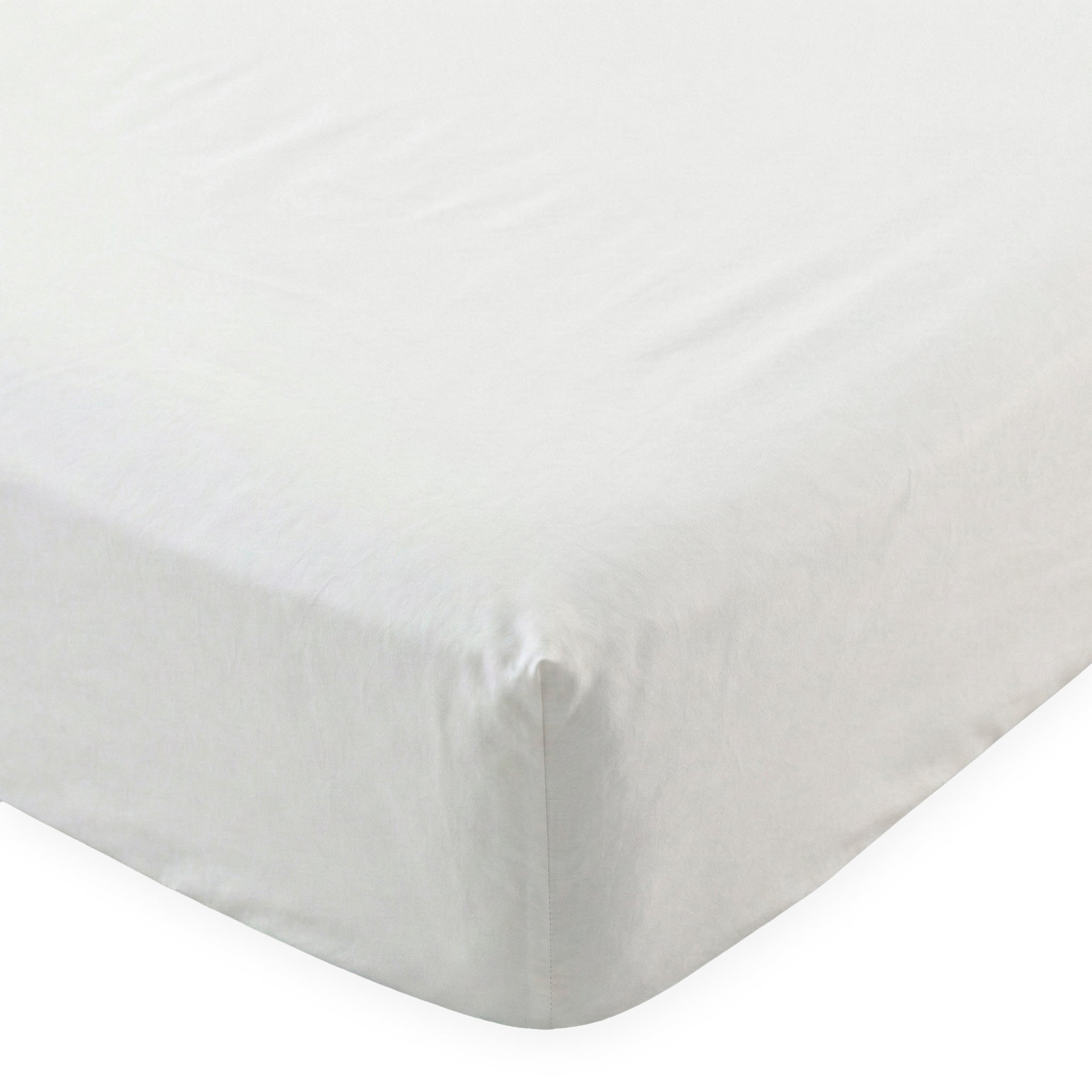 Lençol de baixo básico em percal branco