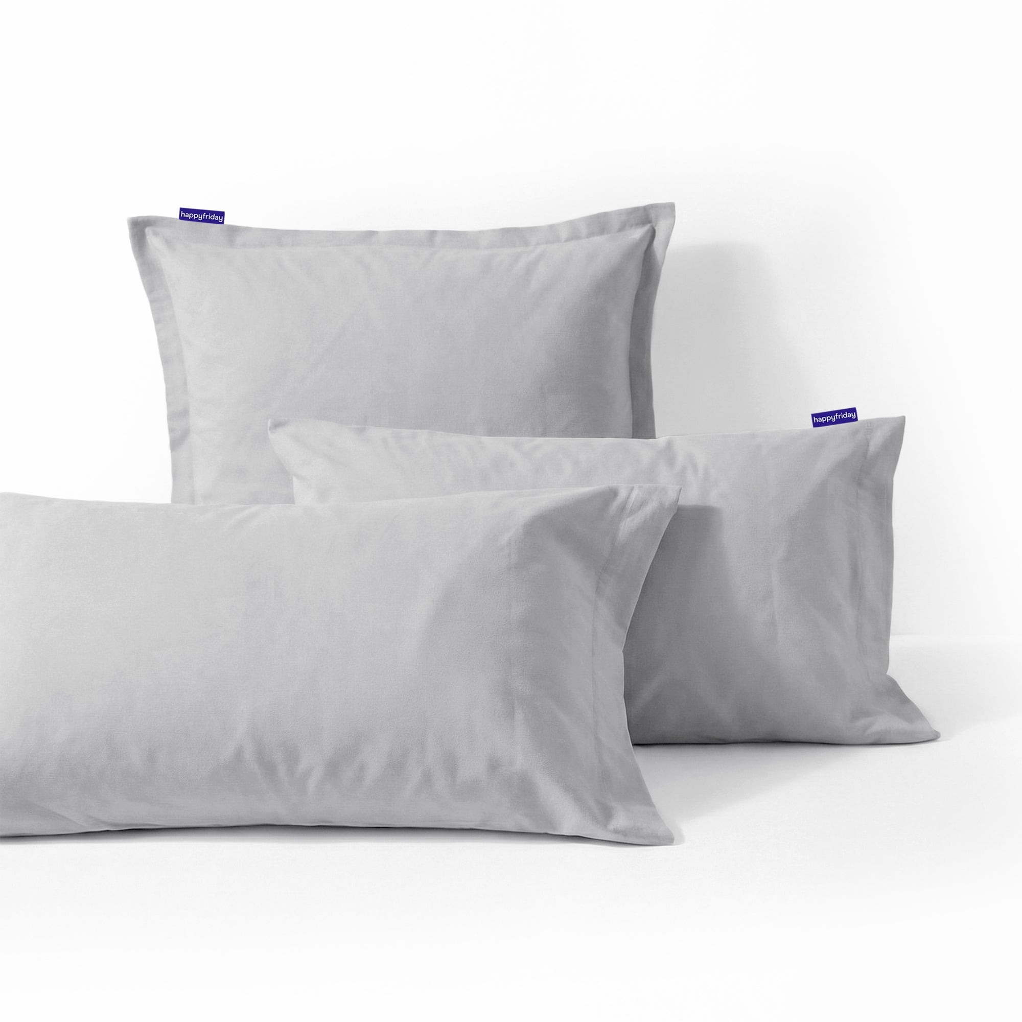 Basic Funda de almohada Gris claro