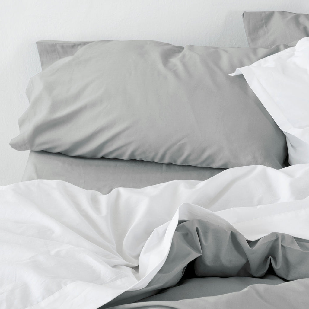 Basic Funda de almohada Gris claro