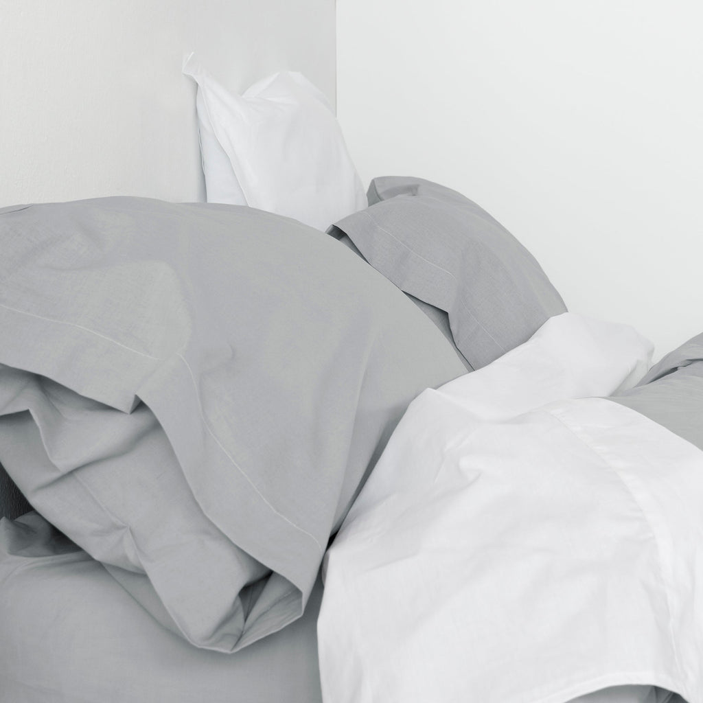 Basic Funda de almohada Gris claro