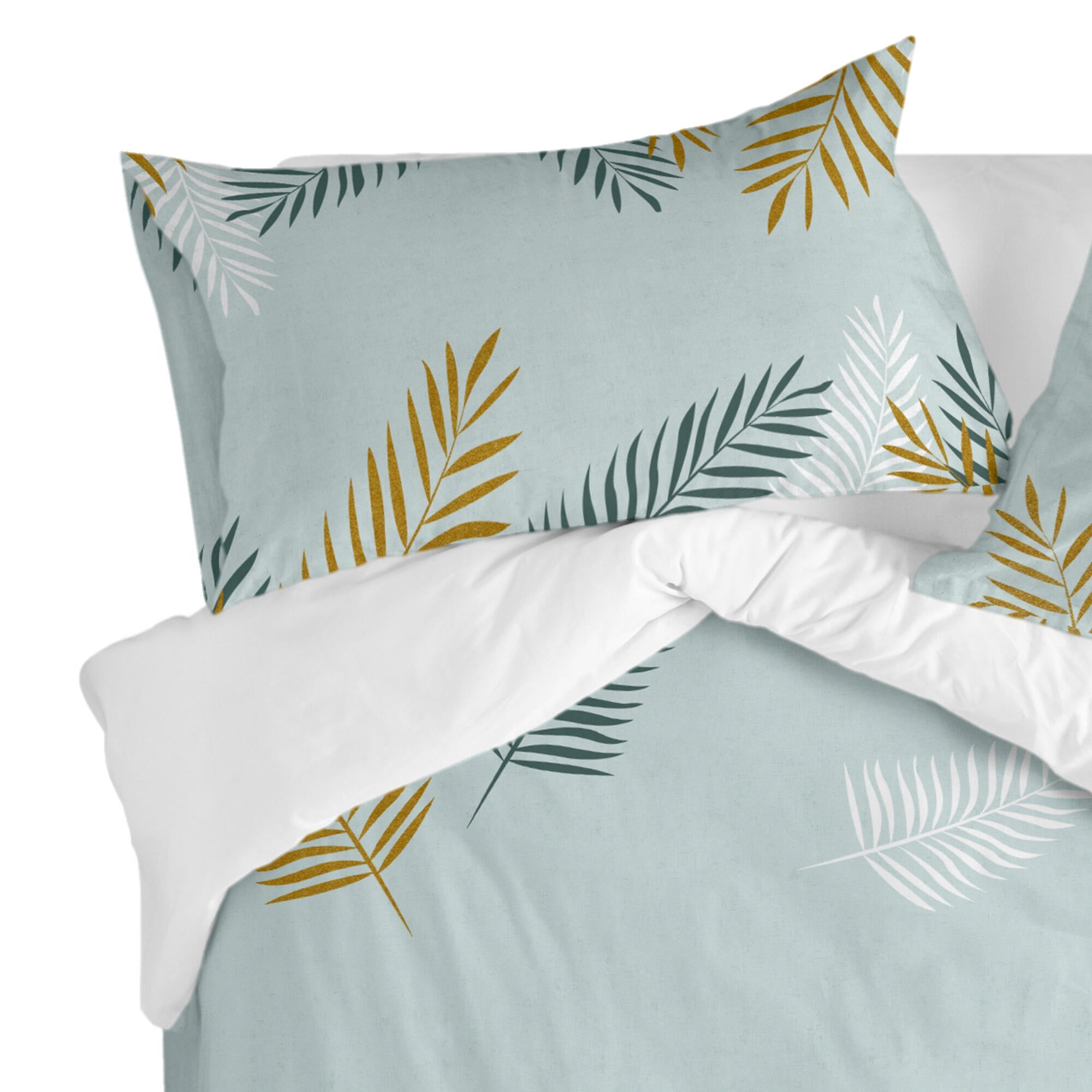 Foliage mint Funda de almohada