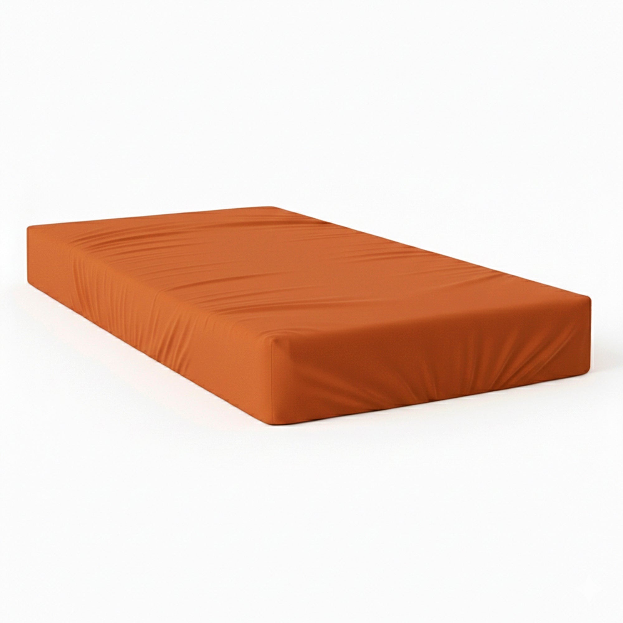 Lençol de baixo básico em terracota