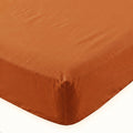 Lençol de baixo básico em terracota