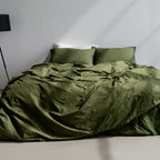 Capa de edredão básica verde-oliva
