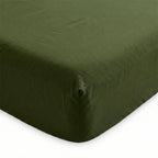 Lençol de baixo básico verde-oliva