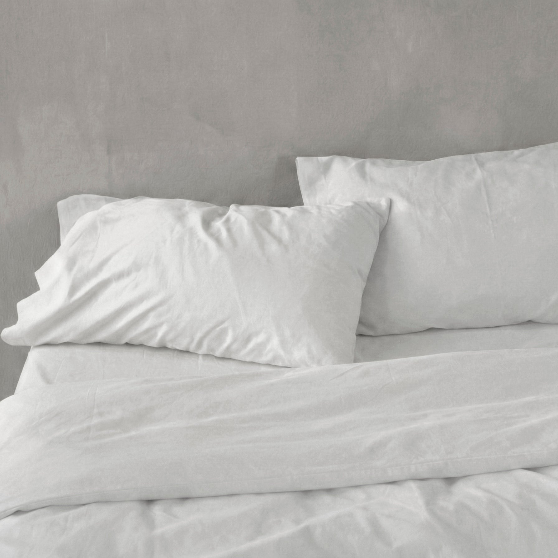 Basic percal Funda de almohada Blanco