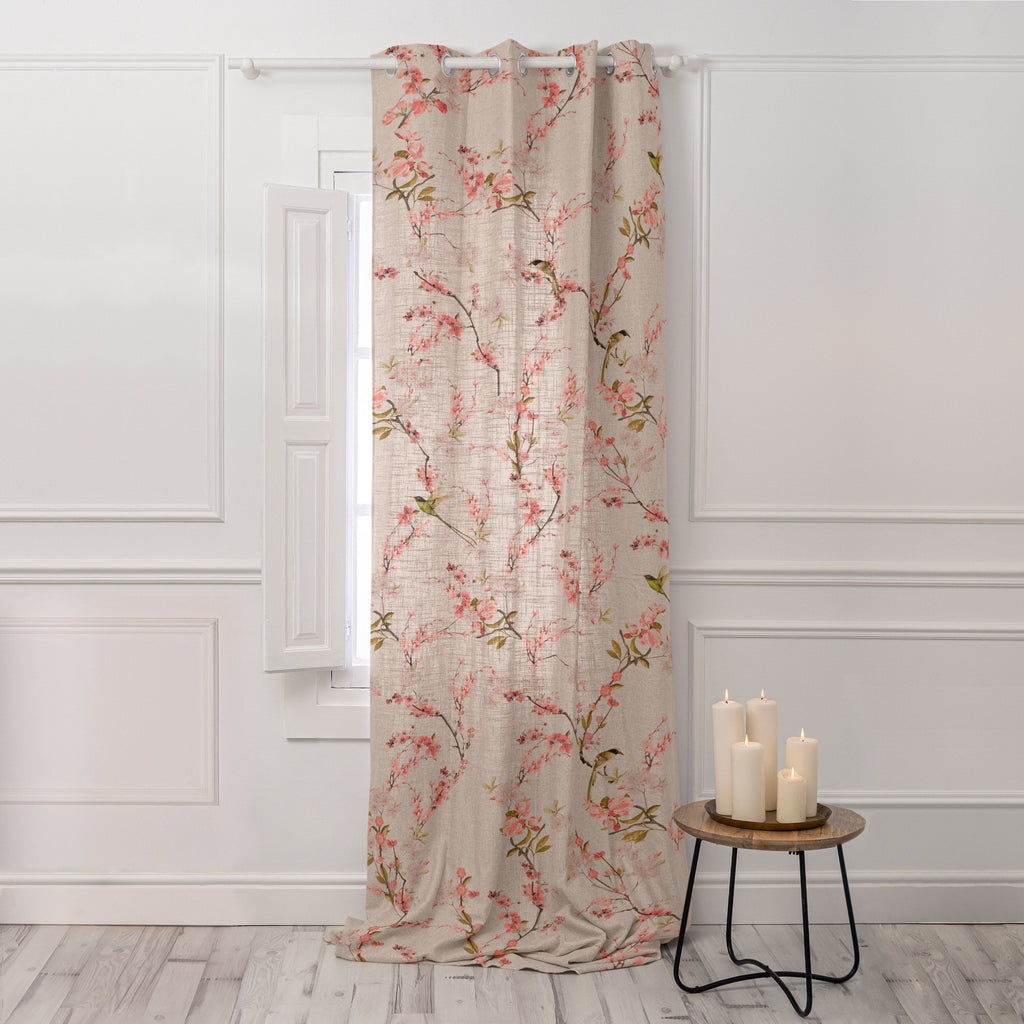 Chinoiserie Linen Curtain 140x280 cm