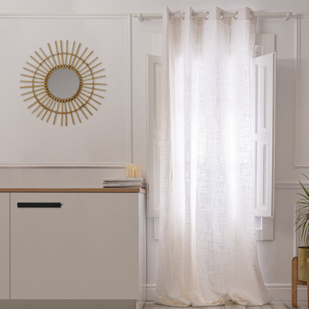 Basic Linen Curtain 140x280 cm White
