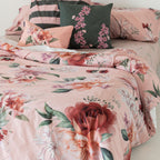 Capa de edredão floral de verão