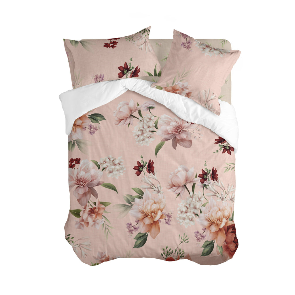 Capa de edredão floral de verão