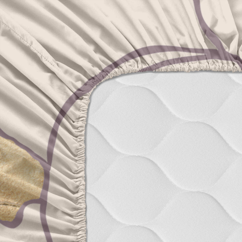 White peonies Fitted sheet