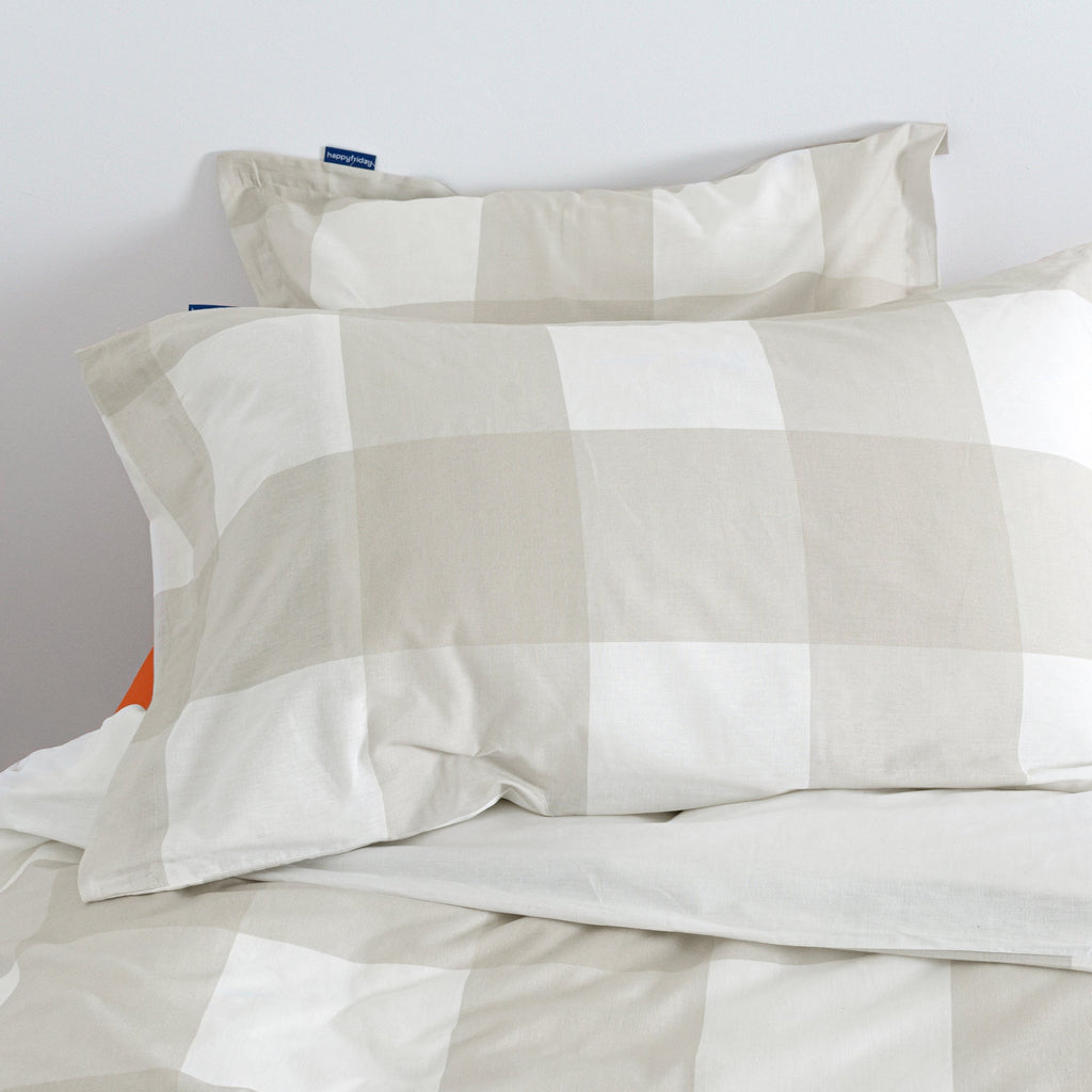Gingham Pillowcase Beige