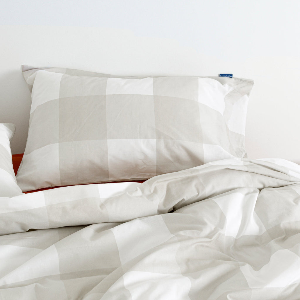 Gingham Pillowcase Beige