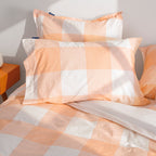 Gingham Peach Pillowcase