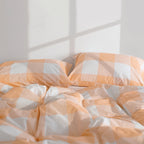Gingham Peach Pillowcase