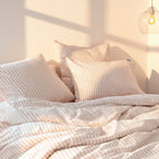 Layering Funda de almohada Beige