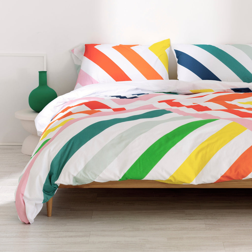Happy Stripes Duvet Cover