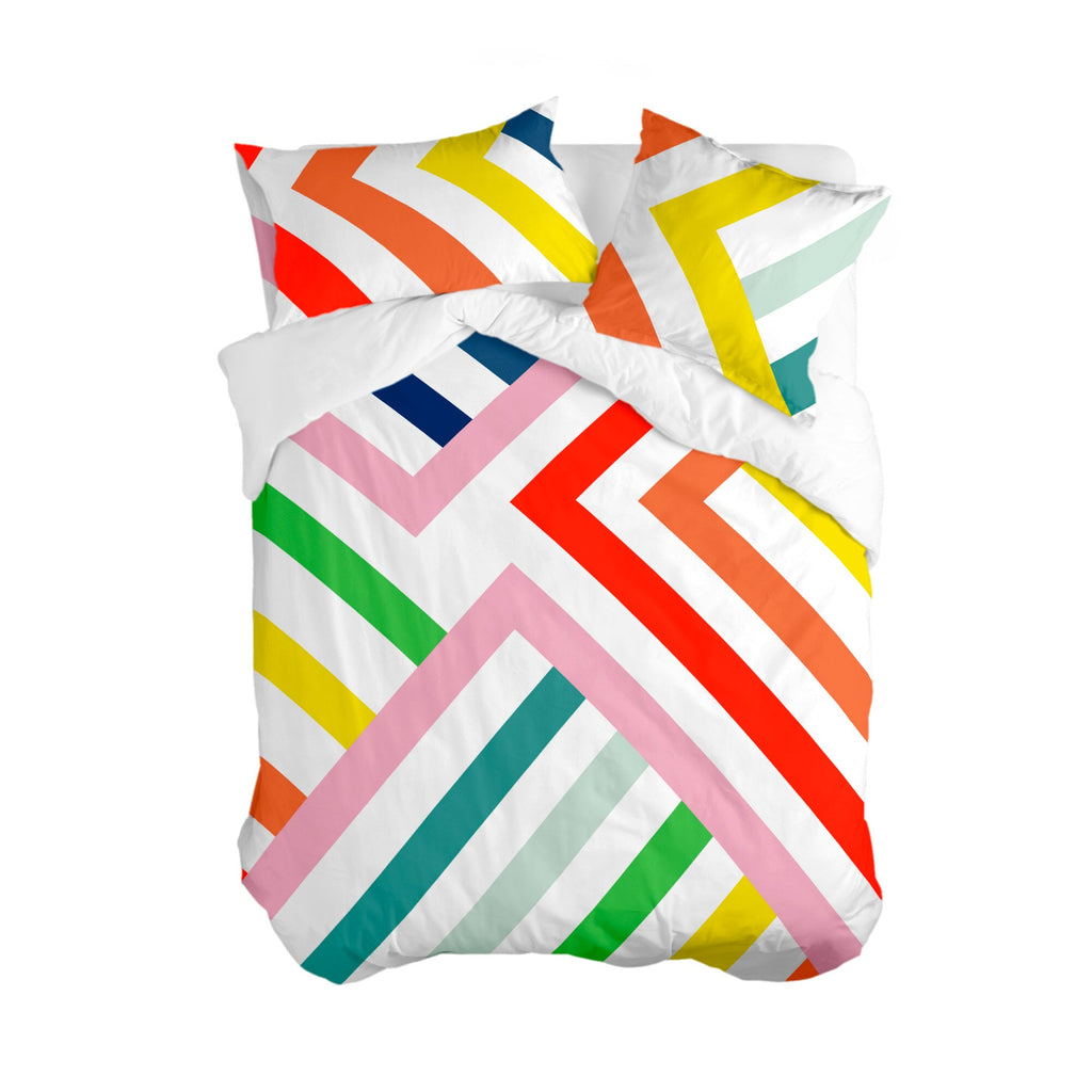 Happy Stripes Duvet Cover