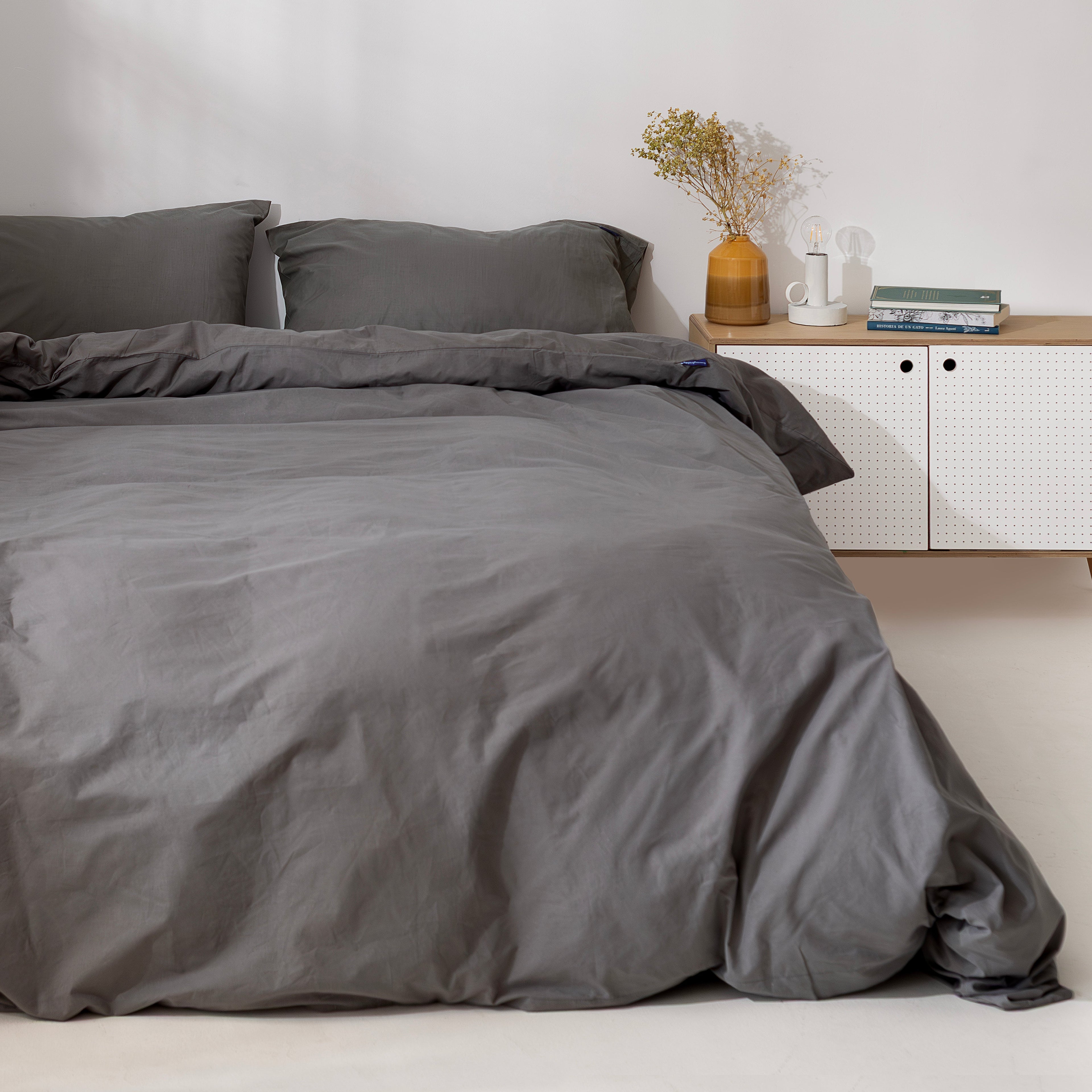 Basic Funda nórdica Gris oscuro